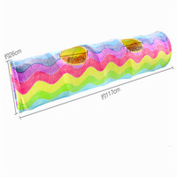 Tube de tunnel interactif pour chaton de couleur arc-en-ciel Tunnel de chat pliable à 3 voies résistant aux rayures pour l'intérieur