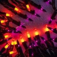 50 Stück Mini-Halloween-Lichterketten, LED-Lichter für Innenräume, Baumgirlande für Halloween-Party