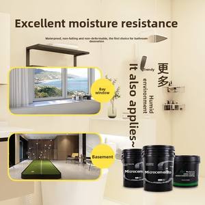 <span class=keywords><strong>Pintura</strong></span> Líquida de Microcemento de Dos Componentes para Decoración de Paredes y Pisos, Impermeable y Resistente a la Humedad, Decoración del Hogar - Product Image 6