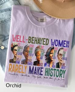 T-Shirt da Donna Comfort Colors con Icone Femministe, Manica Corta, Girocollo, 100% Cotone, Stampa Casual per Tutte le Stagioni - Product Image 1