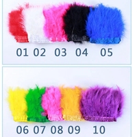 Belle 49 couleurs coq selle plume garniture frange plume lacets pour costumes de fête de carnaval plume tissu dentelle décoration