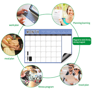 Ensemble tableau blanc taille personnalisée PET effaçable à sec calendrier mensuel magnétique planificateur pour cuisine réfrigérateur approvisionnement direct d'usine - Product Image 5