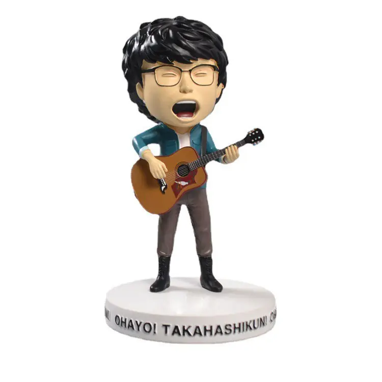 Özel popüler gitar çalar karakter yıldız-modellenmiş kaya şarkıcı koleksiyon süsleme reçine el sanatları tarafından Takahashikun