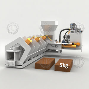 Machine de compactage de puces de fibre de coco de type continu entièrement automatique de volume d'entrée supplémentaire de 5 kilogrammes avec des produits électriques - Product Image 1