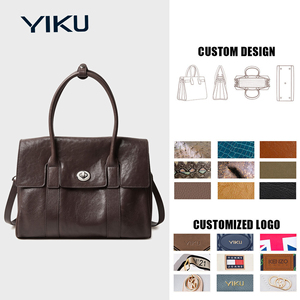 Bolso de Mano Personalizable YIKU de Cuero Genuino para Mujer, Bolso de Piel de Vaca de Primera Capa con Asas y Correa de Hombro Ajustable - Product Image 3