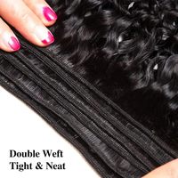 Extensiones de Cabello Virgen Chino Remy 100% Pre-Adheridas de 15A, Doble Trama, Sin Procesar, Tejido Rápido, Color Natural Húmedo para Mujer