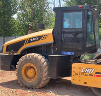 Compacteur vibrant à tambour unique SANY SSR220 d'occasion, 22 tonnes, pour travaux de terrassement routier