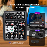 Console de mixage audio numérique professionnelle BMG-S4 Mini 4 canaux avec USB pour studio/scène