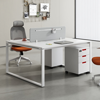 Bureau de travail moderne blanc en mélamine pour ordinateur, idéal pour les projets de bureau (vente en gros)