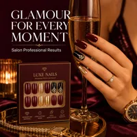 Vente en gros de faux ongles à presser couleur unie avec finition UV, style mondial, commande mixte bienvenue, faible MOQ