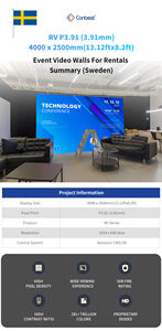 Canbest Rv P2.6 2.604Mm 5000X2500Mm 16.40X8.20Ft屋内レンタルLedビデオウォールディスプレイスクリーン韓国展示ホール用 - Product Image 6