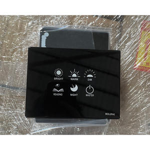 Plaques de commutation en verre trempé à écran tactile intelligent du Vietnam avec boutons concaves à <span class=keywords><strong>bord</strong></span> 2.5D pour les intérieurs d'hôtels, l'énergie solaire et l'utilisation en cuisine - Product Image 4