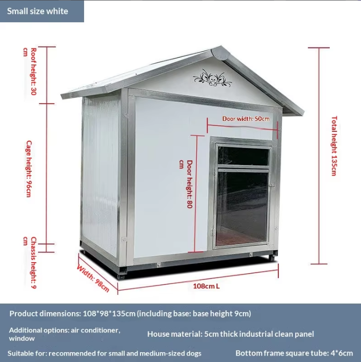 10898 altura total 135cm blanco para perros pequeños y medianos