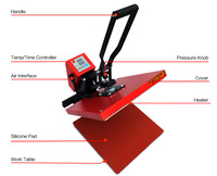 Presse à chaud manuelle Xingyan 38*38 cm 15*15 pouces pour t-shirts