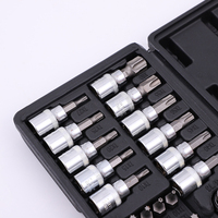 Jeu de 34 embouts Torx et cannelés en acier au chrome-vanadium, douilles à pression, embouts étoile, outil pour percer des trous