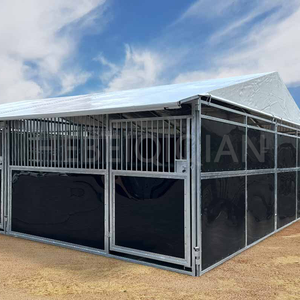 Stalla per cavalli zincata a caldo stalle equestre stabile portatile stalla per cavalli stalla per cavalli all'aperto con tetto - Product Image 2