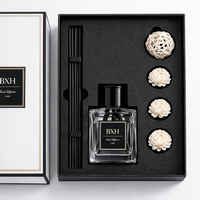Ensemble diffuseur de parfum de luxe avec coffret cadeau, diffuseur de parfum personnalisé pour hôtel et maison avec fleurs séchées pour la vente en gros