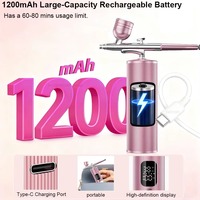 Kit aérographe portable pour ongles avec compresseur, machine à aérographe manuelle pour la peinture des ongles, la coloration des moules à gâteaux et le maquillage