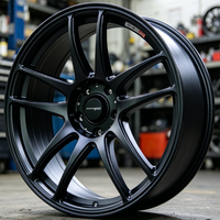 RUNLUN 15/16/17/18/19inch6.5/7.0/7.5/8.0/8.5PCD100/114.3/105/108/110/112/120 Velg Aluminium Alloy Multi Spoke Matte Black Baru