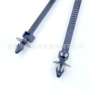 สายรัดเคเบิลไนลอน Shuangxuan สีดำ แบบขาเสียบ สำหรับยึดสายไฟท้ายเครื่องบิน แบบเดี่ยว ใช้งานทั่วไป - Product Image 3
