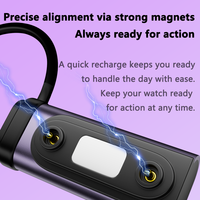 Adaptateur magnétique 2 broches mâle vers Type C femelle pour la charge des montres connectées XIAOMI REDMI pour enfants avec cordon anti-perte