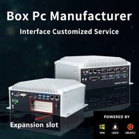 BASCO I3/I5 CPU intégré sans ventilateur Mini boîte PC ordinateur industriel avec HMI DVI DP 12 * RS-232 4 * en option 422/485 PCI/PCIE
