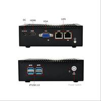 Intel N97/N100 2 LAN 4 USB 3.2 untuk VGA Dual Display Industrial Mini PC untuk Pemantauan Lini Produksi Stok Desktop