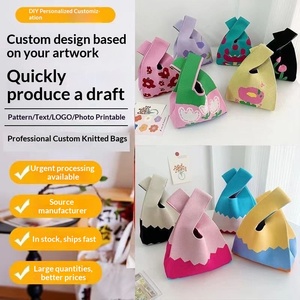 Borsa tote da <span class=keywords><strong>donna</strong></span> in poliestere lavorato a maglia, pieghevole, con apertura ampia, nuovo stile, souvenir dell'area delle vialetti stretti, con design Panda Nonno - Product Image 2