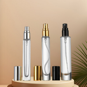 In Stock 10ml Slim <b>Glass</b> Perfume Bottles, Small Capacity Refillable Fragrance <b>Container</b> with Fine Mist Press Spray - Product Image 3