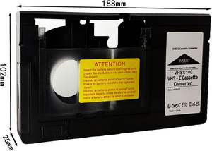 Adaptateur mécanique VHS-C vers cassette VHS pour caméscopes JVC RC+ <span class=keywords><strong>SVHS</strong></span>, usage domestique en plastique, 3 pièces, objectif et chiffon non compatibles - Product Image 3