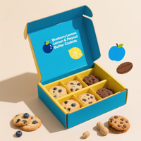 Boîtes à gâteaux recyclables de qualité alimentaire biscuit beignet emballage en carton pliant biodégradable boîtes à biscuits de boulangerie dessert