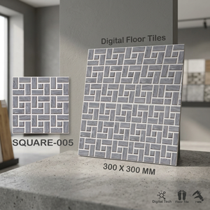 Carreaux de sol en céramique numérique gaufrés 300x300mm, surface brillante émaillée, 12x12 - Product Image 4