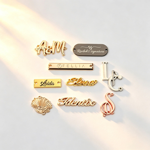 Zinc Alloy Custom Metal Logo Tags Customized Enamel Brand <b>Labels</b> Private Sewing <b>Name</b> Badges for Fashion Apparel Bags - Product Image 2