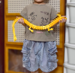 Figurine de dragon chinois sur le thème des animaux, super grande, 31,5 pouces, jouet fantaisie en plastique flexible pour enfants, collection unisexe - Product Image 2