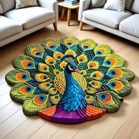 Karpet Bunga 3D Pastoral Kustom Anti-Selip Ramah Lingkungan Buatan Mesin Penyerap Air untuk Ruang Tamu Kamar Tidur Dekorasi Rumah