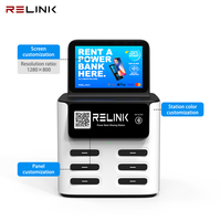 Meilleures ventes Armoire de recharge partagée 6 emplacements Écran tactile LED 8 pouces NFC POS Station de recharge de batterie partagée