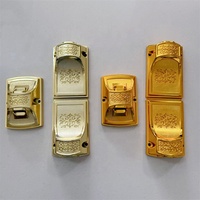 Modèle 7 #   Accessoires funéraires personnalisés en or, argent, cuivre, ABS, PP, coins de cercueil avec tubes en fer