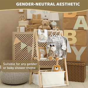 Armadio Portaoggetti in Legno <span class=keywords><strong>per</strong></span> Neonati, Espositore <span class=keywords><strong>per</strong></span> Abbigliamento da Neonato, Ideale <span class=keywords><strong>per</strong></span> Baby Shower e <span class=keywords><strong>Cameretta</strong></span> - Product Image 2
