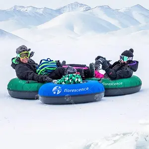 40Inch 100cm Winter Sports Inflatable Tube Commercial Double Snow Ski Sleigh Tube Sledge Sled Heavy Duty Inflatable Snow Sled/Tu