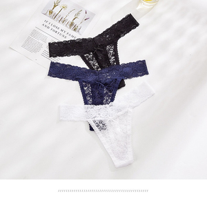 Ropa Interior <span class=keywords><strong>Sexy</strong></span> Transpirable para Mujer, Tangas de Encaje con Tirantes Elásticos T-Bback, No Show - Product Image 6