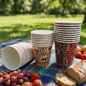 Disposable Colorful Christmas Holiday Thickened Kraft Coffee <b>Paper</b> Cup <b>Insulation</b> Anti-Scald Soymilk Cup - Product Image 6