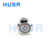HUSA 22mm étanche métal momentané bouton d'alimentation interrupteur 12V 24V voiture moteur démarrage bouton poussoir interrupteur pour contrôle