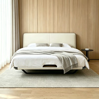Offre Spéciale – Lits Modernes de Luxe Légers et Populaires pour Chambre à Coucher – Lits Doubles Flottants en Cuir Souple pour Maison et Hôtel