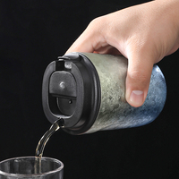 Tasse à café de voyage isolée en titane avec couvercle Tasse à double paroi Tasse réutilisable et étanche, garde les liquides chauds ou froids