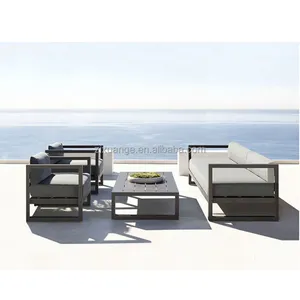 Outdoor Patio Sectional Sofa With Aluminium Frame And Waterproof Garden Set Sofa Wholesale Patio Metal Sofa Luxury