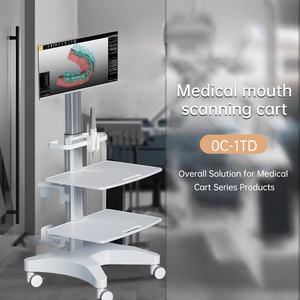 Nuovo Design prezzo all'ingrosso ospedale mobili medico carrello dentale con Scanner orale Computer portatile e 2 vassoi per Workstation - Product Image 4