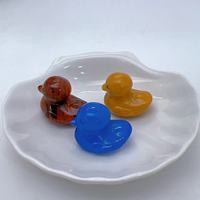 Sculpté à la main 3cm naturel mixte pierres précieuses cristal Mini Animal mignon canard sculpture pour la décoration de la maison