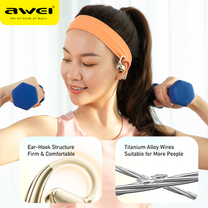 <strong>AWEI</strong> Noise Cancelling TWS Earphones &amp; <strong>Headphones</strong> Open Ear Design Blue-tooth Wireless Headset - Product Image 6
