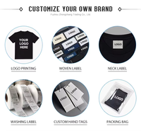 T-shirts en coton en gros 210g 100% coton pour hommes, t-shirts vierges personnalisables pour impression et broderie de logo sur mesure
