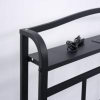 Cadre de lit tubulaire en acier réglable, tendance et traditionnel, avec tête de lit extensible, pivotant, pliable et portable, pour appartement et hôtel